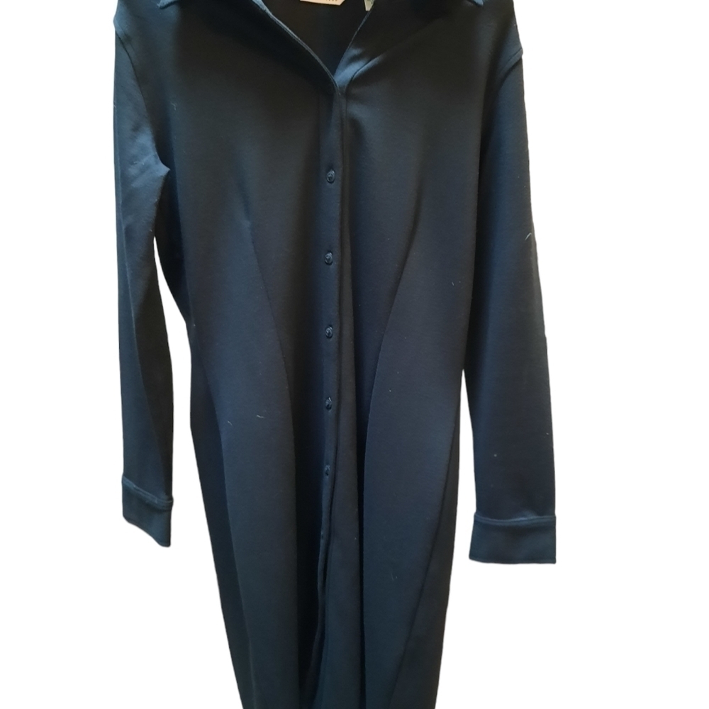 Eddie Bauer Black Button Down Long Sleeve Dress